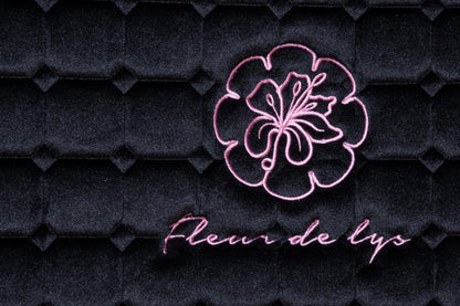 Fleur De Lys Saddle Pad Velvet Diamonds - Black/Pink