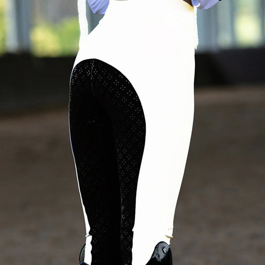 GiddyUp Ladies 2-Tone Garland Cream & Black Breeches