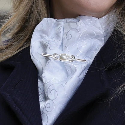 Equetech Silver Pearl & Horseshoes Stock PIn