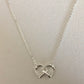 Carol Young Silver English Saddle Double Stirrup Necklace - On Card