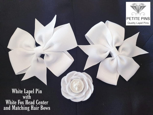 Petite Pins Hair Bows (pair) - Classic Solid