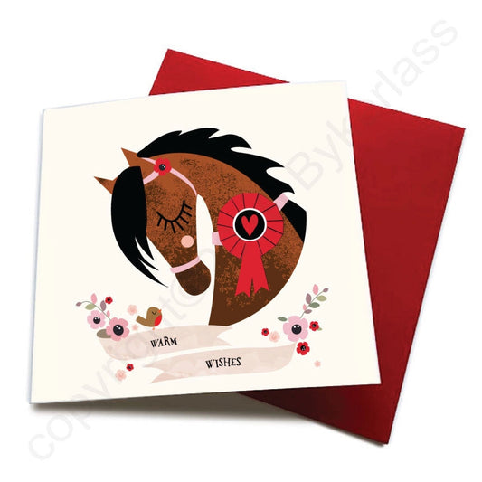 Wotmalike Warm Wishes - Horse Greeting Card