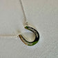 Carol Young Silver Petite Single Horseshoe Necklace - On Card