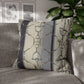 All Designs Equine - Navy Striped Double Sided Equestrian Pillow Case - 20 x 20