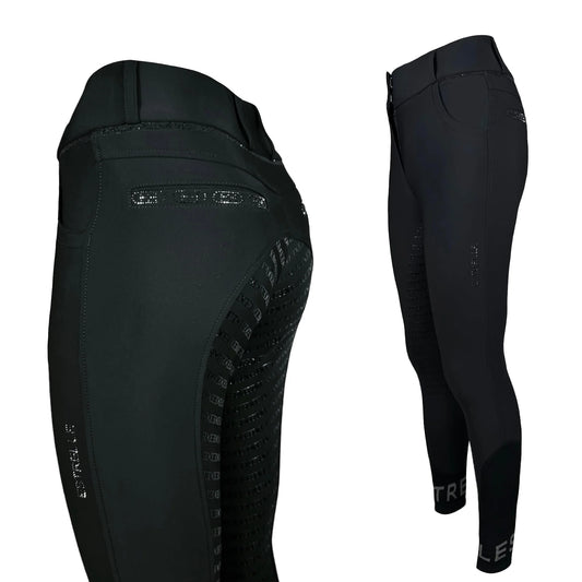 Estrelle Design Crystal Chain Breeches - Black