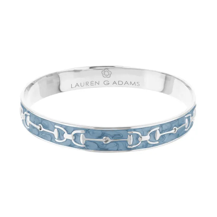 Lauren G Adams Equestrian Snaffle Bit Bangle - Denim/Silver