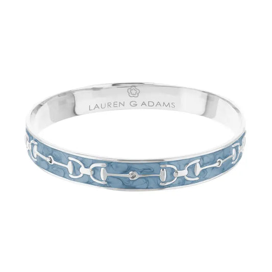 Lauren G Adams Equestrian Snaffle Bit Bangle - Denim/Silver