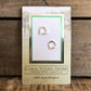 Carol Young Silver English Saddle Stirrup Earrings - On Card
