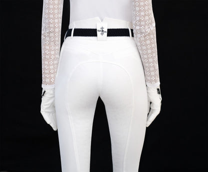 FairPlay Jasmine Fleur Full Seat Silicone Breeches - White