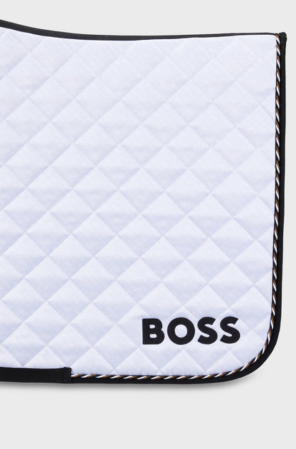 Boss Equestrian Monogramm Dressage Saddle Pad - White
