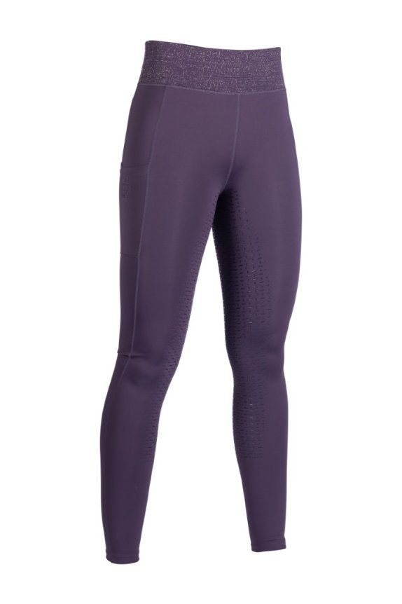 HKM Riding Leggings - Lavender Bay - Full Silicone Seat