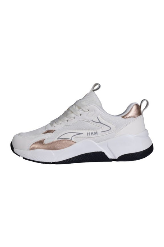 HKM Sneaker - Rosegold - Glamour Style - Size EU38 & EU39 White Only