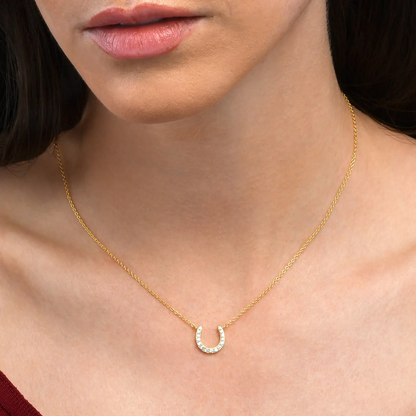 Namana 925 Sterling Silver Horse Shoe Pendant Necklace