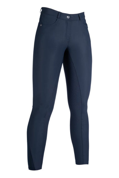 HKM Riding Breeches - Luna - Full Silicone Seat - Size EU36 Deep Blue Only