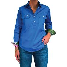 Antola Trading Ladies LS Half Button Shirt - Alice