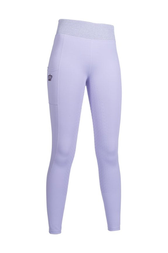 HKM Riding Leggings - Lavender Bay - Full Silicone Seat