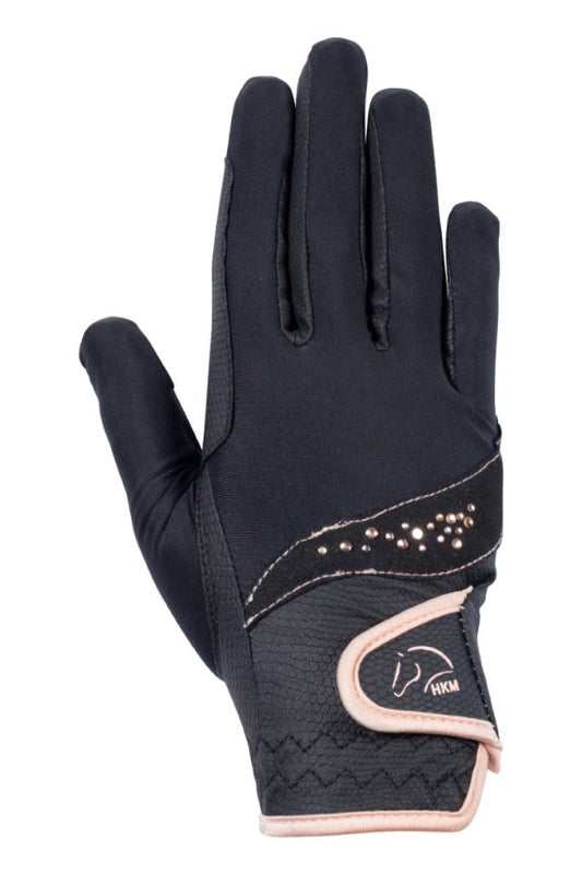 HKM Rosegold Glamour Riding Gloves