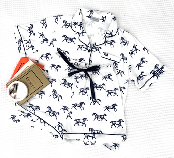 Ippico Equestrian - Loletta Women's Vintage Horse Print Pyjamas