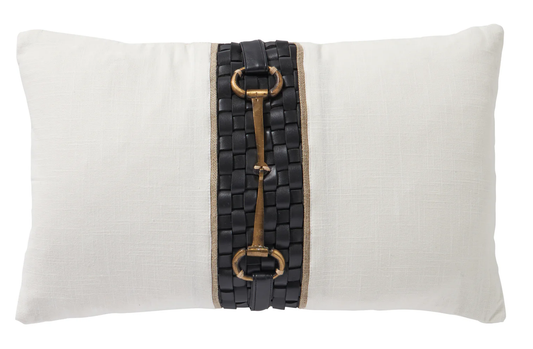 Equestrian Leather Luxe Cushion - 30x50