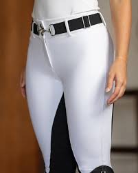 GiddyUp Ladies & Teen Rosette White/Black Seat Breeches