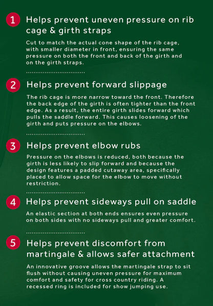 Rambo Micklem Contoured Long Girth - 130cm Black Only