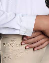 GiddyUp Childs UNISEX Pony Club White Collared Show Shirt - Childs 4 Only