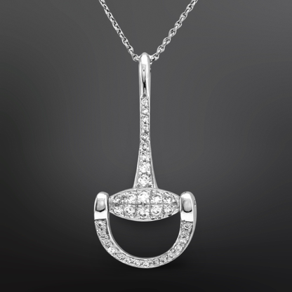 Equipage - Dainty Sterling Silver Bling English Snaffle Bit Chain Necklace