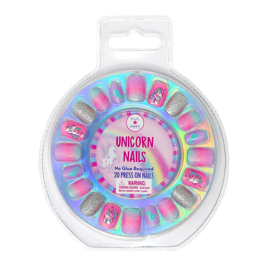 Pink Poppy - Unicorn Press On Nails