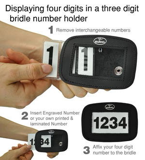 Hamag Spare Interchangeable Number Insert for Leather Number Holders (Pair)