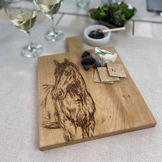 Selbrae House Ltd - Horse Portrait Medium Oak Serving Paddle