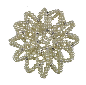 Hamag Pearl Hair Bun Net with Crystals