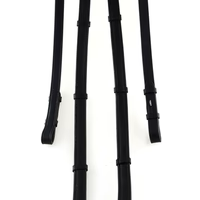 Flexible Fit Show Padded Leather reins with Stoppers