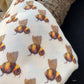 Art on Scarves - Cashmere Feel Luxury Scarf Handprinted with Bees: Cream