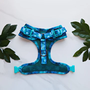 Pawfect Pals Ocean Waves - No Pull Adjustable Harness - Size M Only