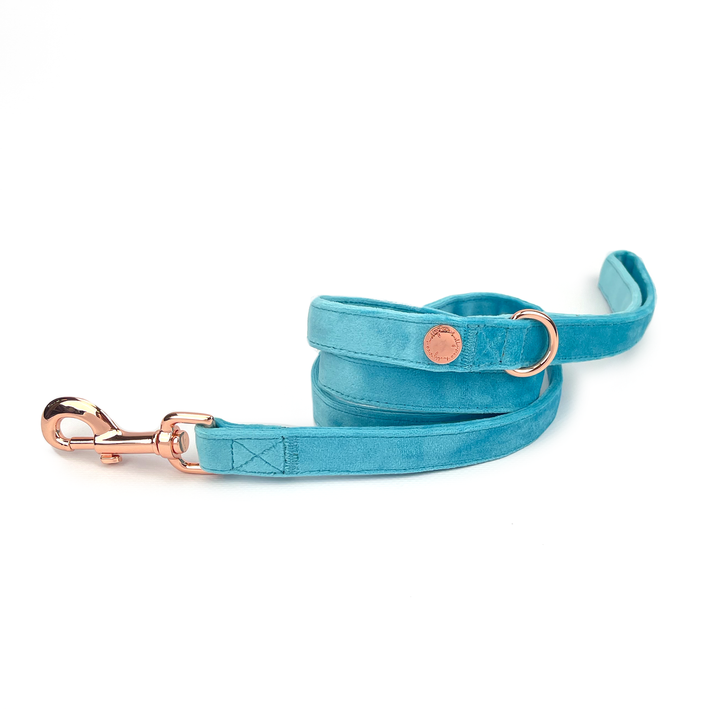 Holly and Co - Velvet Dog Leash // Caribbean Blue