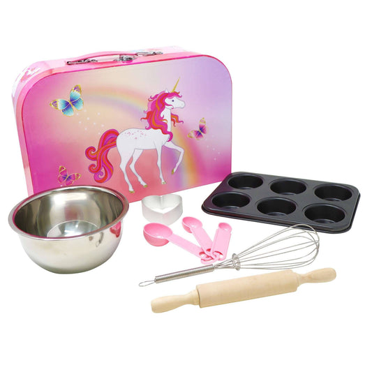 Pink Poppy - Unicorn Butterfly 6 piece Kids Baking Set & Carry Case