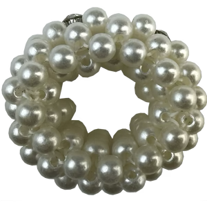 Hamag Pearl Hair Scrunchie with Crystals