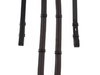 Flexible Fit Show Padded Leather reins with Stoppers