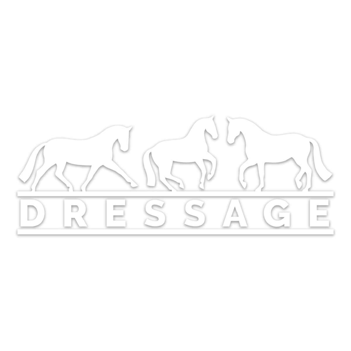 Dapplebay - Dressage - Vinyl Decal: White