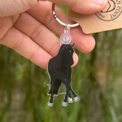 High Point Equestrian Equipment - Dressage Horse Keychain