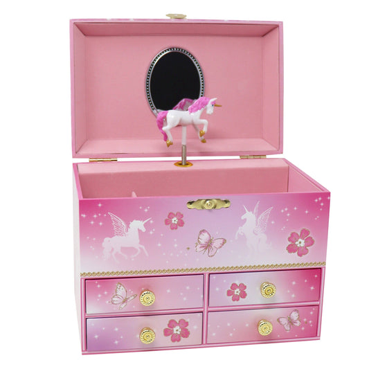 Pink Poppy - Unicorn Princess Medium Musical Jewelry Box