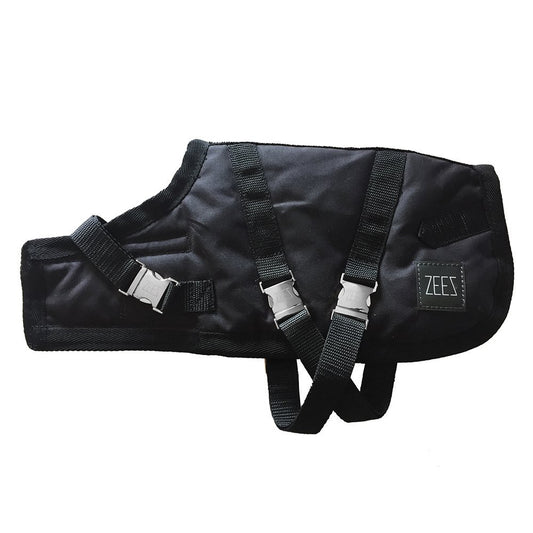 Zeez Supreme Dog Coat - Oilskin/Black