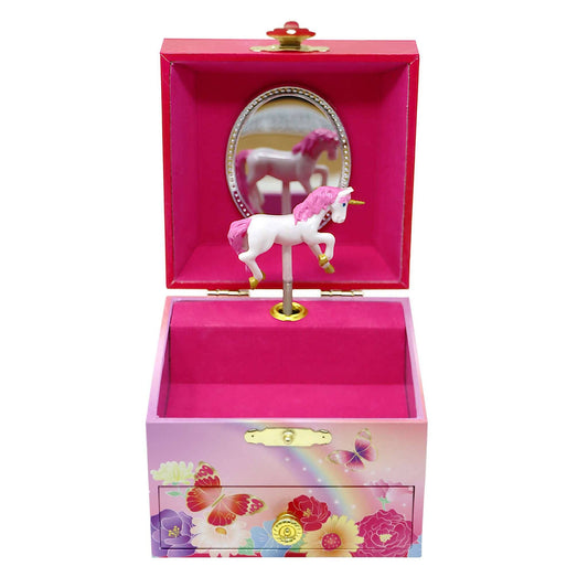 Pink Poppy - Unicorn Butterfly Small Musical Jewelry Box