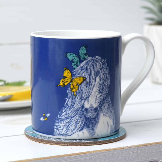 Gillian Kyle - Shetland Pony, Butterflies & Bees China Mug