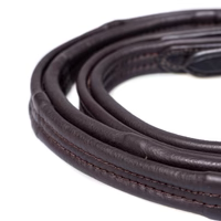 Flexible Fit Padded Leather Reins 6/8 Billet