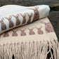 Art on Scarves - Cashmere Feel Scarf Handprinted with Hares: Cream