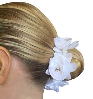 Hamag Rose Petal Scrunchie with Crystals