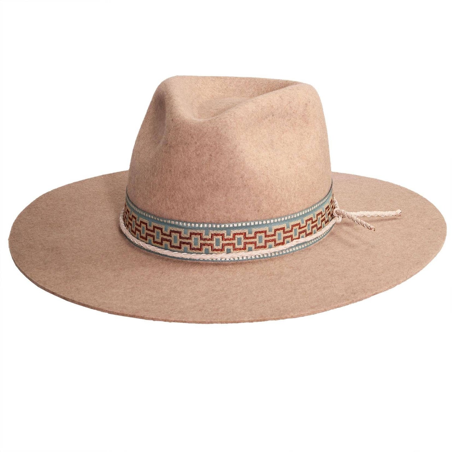 American Hat Makers - Maldives Moon - Womens Wide Brim Felt Fedora Hat