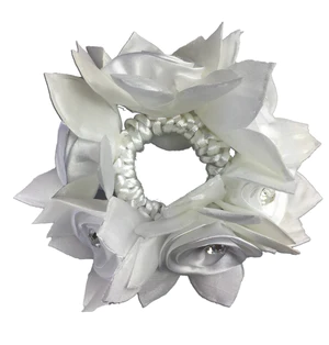 Hamag Rose Petal Scrunchie with Crystals