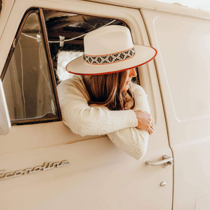 American Hat Makers - Fazenda - Womens Wide Brim Felt Fedora Hat